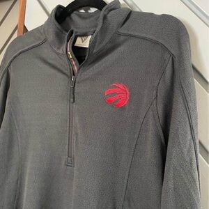Toronto Raptors Quarter-Zip Sweater with Red Logo